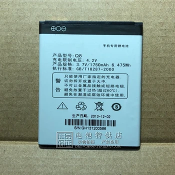 Už Qixi Mobiliojo Telefono Baterija Q8 Mobilųjį Telefoną Valdybos 6.475 WH 1750mAh Baterija