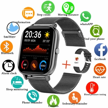 Už Xiaomi/Huawei/Samsung Žmogus, Žiūrėti Vyrai Smartwatch Širdies Ritmas, Kraujo Spaudimas Fitness Tracker 