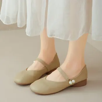 Stambusis Moterų Sandalai Prekės Mada, Suapvalinti Tne Batai Mary Jane 2023 Vasaros Nauja Tendencija Seklių Atsitiktinis Vaikščioti Suknelė