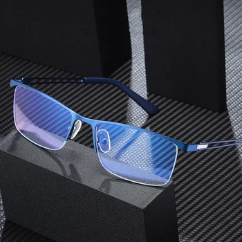 Ultralight Pusė Kadro Akiniai Skaitymui Vyrų Kovos Su Mėlyna Šviesa Metalo Presbyopia Kompiuterio Reader Gafas De Lectura Mujer Oculos 2023
