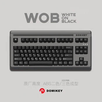 Domikey Vyšnių Profilis abs doubleshot keycap WOB Visi Viena Balta ant Juodos klaviatūros pokerio 87 104 gh60 xd64 xd68 BM60 BM65