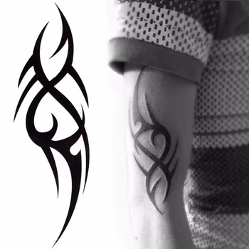 3D Vyro Pusė Rankovės Rankos Laikinai Totemas Tattoo Lipdukai Kūno Menas Tatoos Berniukai Grožio Priemonės