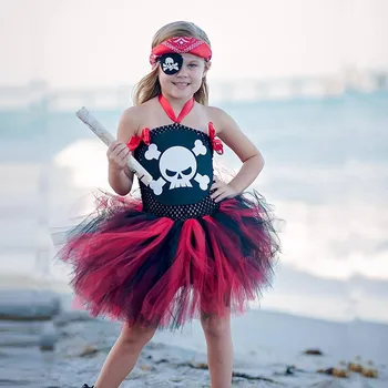 Kūdikių Merginos Piratų Tutu Suknelė Vaikams Karnavalas Helovinas Kostiumas Princesė Mergina Cosplay Suknelės Vaikas Komplektai
