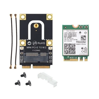 M. 2 Mini PCI-E Adapterį su WiFi 6E AX210 Belaidžio ryšio Kortelės 5374Mbps 802.11 AX 2.4 G/5 ghz/6Ghz BT5.2, Mini PCIE AX210