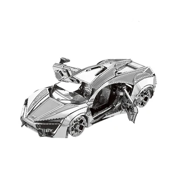 Modelis 3D Puzzle Metalo Modelio Rinkinio Hypersport Lenktynių Automobilių Surinkimo Modelį 