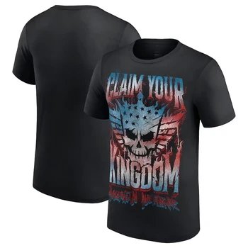 Juoda Cody Rhodes Reikalauti Savo Karalystės T-Shirt Vasaros Trumpomis Rankovėmis Sporto Mados Vyrams, Moterims, Vaikams, Marškinėliai, Topai