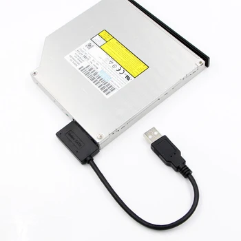 Naujausias USB 2.0 Mini Sata II 7+6 13Pin Adapteris Keitiklio Kabelį, Nešiojamas DVD/CD ROM Slimline Ratai Atsargų Dropshipping