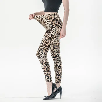 Mados Vasaros Naują Atsitiktinis Femme Pantalon Fitneso Spandex Legging Leopard Moterų Antblauzdžiai Seksuali Mergina, Tampri, Kelnės, Antblauzdžiai Diskoteka