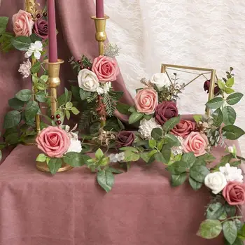 1 Set Imituojamas Rose Dirbtinių Gėlių False Rožės su būda Vestuvių Dekoravimo, Modeliavimo Gėlių Puokštė Gėlių Netikras