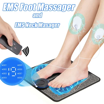 EMS Foot Massager Mat Elektros DEŠIMTIS Metrų Massager Trinkelėmis, Sulankstomas Masažo Kilimėlis Refleksoterapija Raumenų Stimuliacija Paramos Skausmas Atsipalaiduoti Įrankis