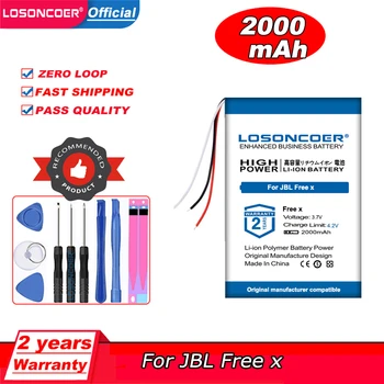 LOSONCOER 2000mAh Baterija JBL Nemokamai ,Free X Apmokestinimo Atveju Langelį Pakeitimas Su 3-Wire Baterija GSP853450
