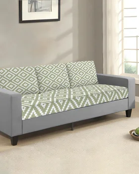 Geometrinis Aikštėje Tekstūra Šalavijų Žalia Sėdynės Pagalvėlė Padengti Sofa Raštas Ruožas Plaunamas Nuimamas Sofa Cover Elastinga Užvalkalai