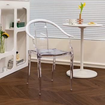Skaidri Virtuvė Dizaino Valgomojo Kėdės Lounge Ergonomiškas Šiuolaikinio Gyvenimo Kambario Kėdės, Plastikiniai Eetstoelen Virtuvės Baldai YX50DC
