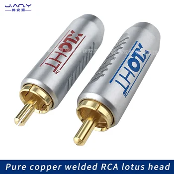 Vario aukso chromu padengtas vielos tipo RCA Lotus Vadovas HIFI karščiavimas laipsnio AV garso ir vaizdo signalų bendraašius 