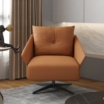 Šiaurės Kėdė Prabanga Sofa Italijos Šviesos Dizaineris Kėdės Patogi Odinė Atsipalaiduoti Foteliai Modernus Elegantiškas Vieno Baldai