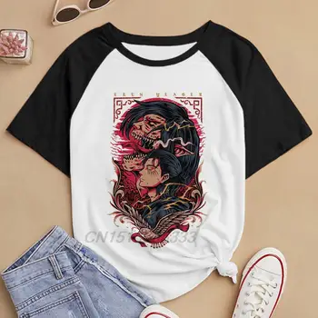 Eren Yeager Vyrų Manga T-shirts Ataka Rose Spausdinti Retro Trumpas Rankovės Tees Marškinėliai Japonų Anime Simbolių Grafinis Tshirts Naujas