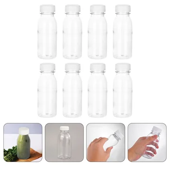 8 Vnt. Išgerti Butelį Pieno Arbata Buteliuose, Mini Plastikiniai Konteineriai Skaidrus Skaidrus Vanduo Geriamojo Puodeliai Daugiafunkcį Paprasta
