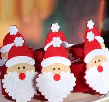 6PCS Kalėdų Stalo Servetėlių Laikikliai Kalėdų Šventė Šalies Santa Servetėlių Žiedai Valgiaraščių Savininko Namų PASIDARYK pats Apdailos Reikmenys