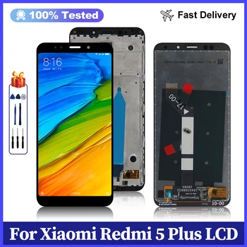 Originalą Xiaomi Redmi 5 Plius LCD Ekranas Jutiklinis Ekranas skaitmeninis keitiklis atsarginės Dalys Redmi 5 Plus Ekranas MEG7 LCD Asamblėja