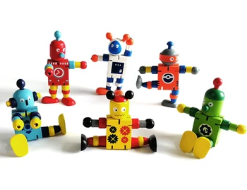 Naujas Juokingi Lėlininkas, Medinės Deformacijos Robotas Vaikų Švietimo Mediniai Stresą Malšinančių Žaislai Kūrybos Naujovė Gimtadienio Dovana
