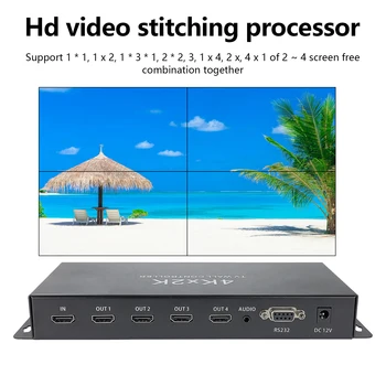 2x2 HDMI Vaizdo Siena Valdytojas HD Procesorius MultiScreen Susiuvimo 1920x1080P60Hz 1-4 Iš TV Sandūrų Dėžutės Splicer 180° Pasukimas