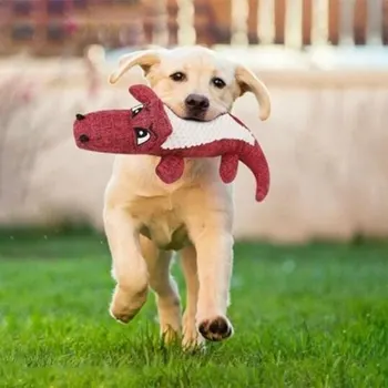 Pet kramtyti žaislus Interaktyvus animacinių filmų gyvūnų pliušinis krokodilo formos šuo vokalo žaislai kramtyti kramtyti mokymo reikmenys