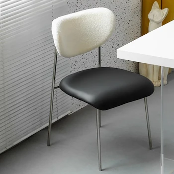 Vidurio Amžiaus Metalinės Kėdės, Biuro Patogus Ergonomiškas Baras Prabanga Kėdės Dizaineris Juoda Chaises Salle Ėdžiose Namų Baldai WJ30XP