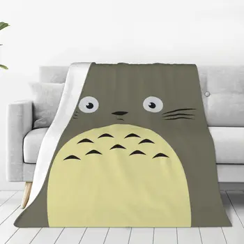 Mano Kaimynas Totoro Vilnos Antklodė Spausdinti Japonų Anime Orui Ultra-Minkštas Mesti Pledai Namų Miegamajame Lovatiesė