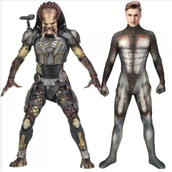 Vyrų Predator Cosplay Kostiumų 3D Spausdinimo Spandex Zentai Vyrų Predator Pagrindinio Kostiumas Helovinas Superhero Bodysuit Suaugusiems Vaikams Jumpsuits