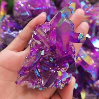 80g Natūralių Kristalų Sankaupos, Violetinė Kvarco Mineralų Pavyzdys Gydymo Akmuo Ametistas už Akvariumas